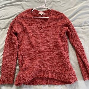 Burnt orange v neck sweater